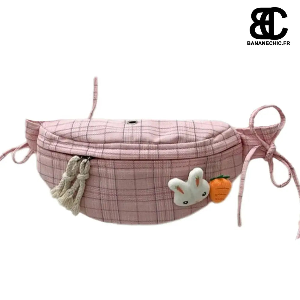 Sac banane lapin vintage - Pink - banane - Banane Chic ™