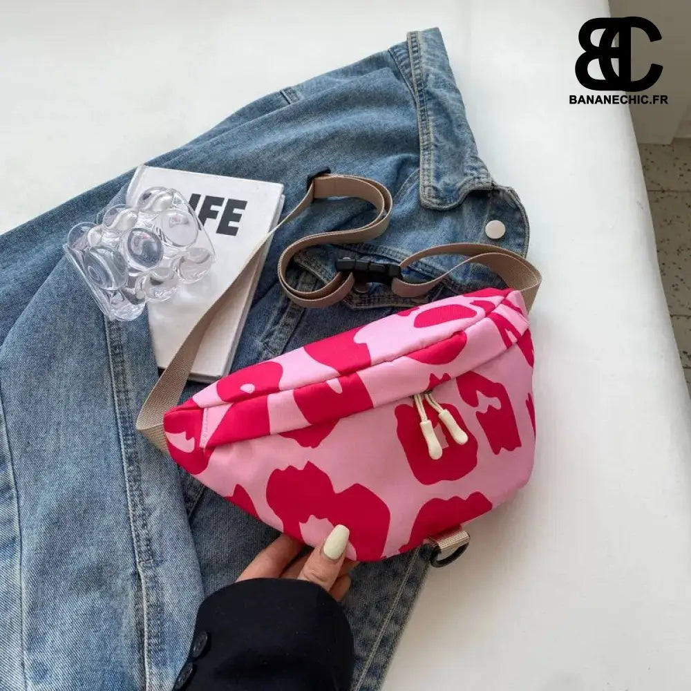 Sac banane léopard femme pratique - Rose - Banane - Banane