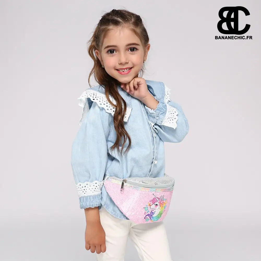 Sac banane licorne paillettes enfant - Banane - Banane Chic