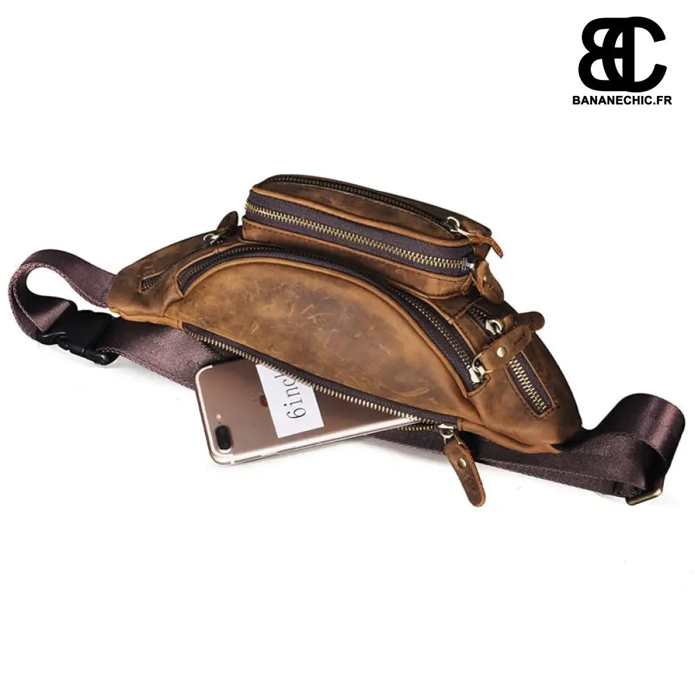 Sac banane lisse en marron - Banane - Banane Chic ™