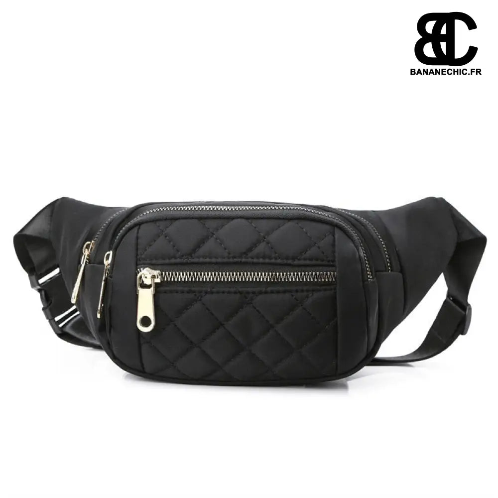 Sac banane losanges femme - Noir - banane - Banane Chic ™