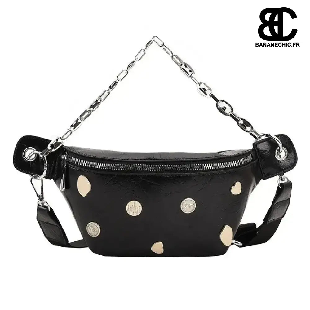 Sac Banane Luxe Femme - Noir - Sac Banane - Banane Chic ™