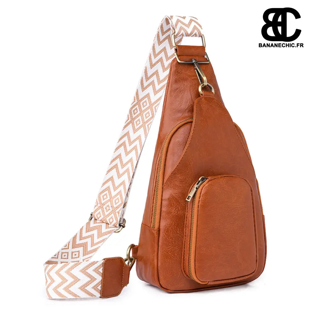 Sac banane marron bandoulière trendy - Banane - Banane Chic