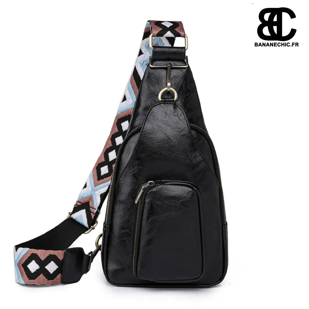 Sac banane marron bandoulière trendy - Noir - Banane -