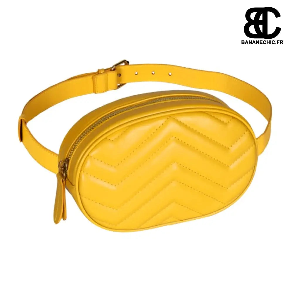 Sac banane matelassé chic femme - Jaune - Banane - Banane