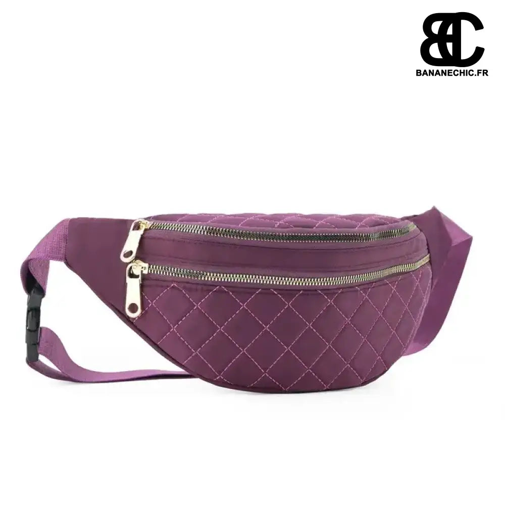 Sac Banane Matelassé Confortable - Violet - Sac Banane -