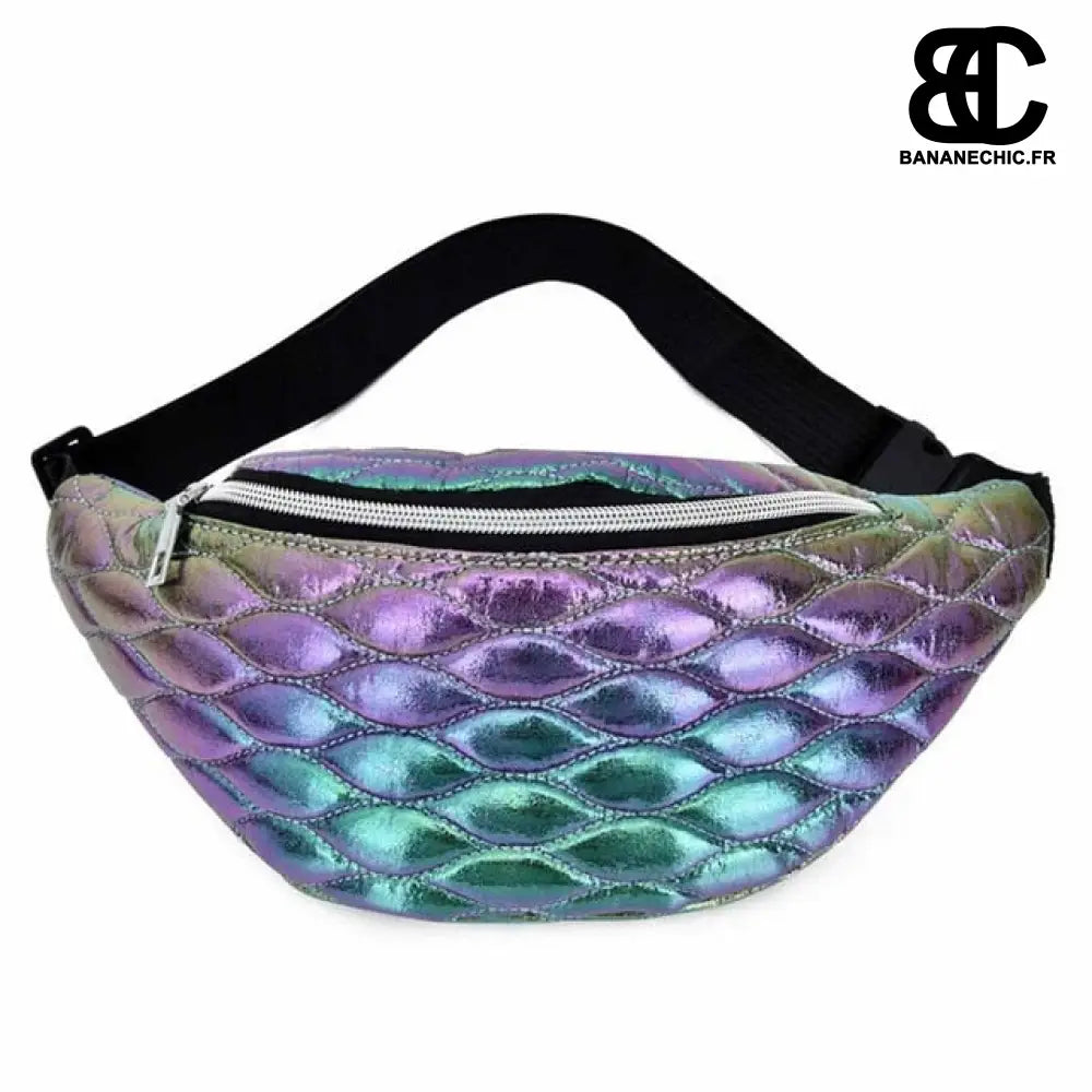 Sac banane matelassé noir - Bleu - Banane - Banane Chic ™