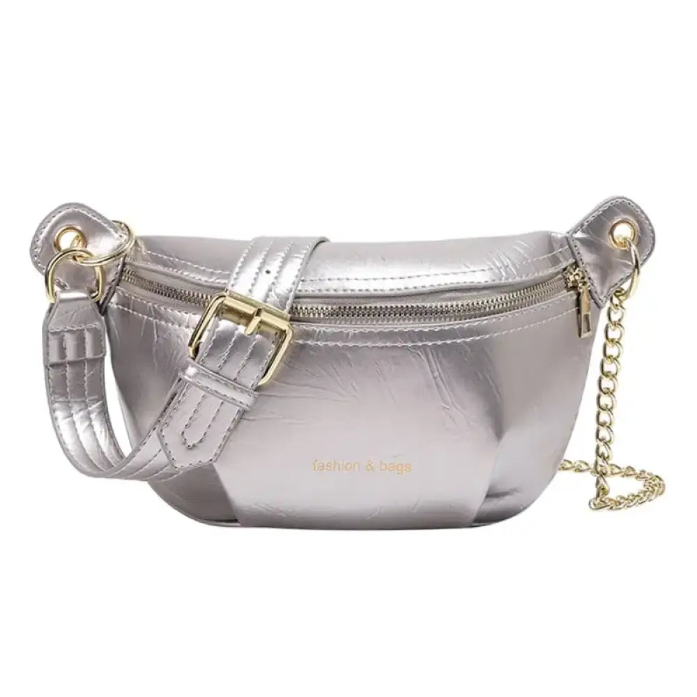 Sac Banane Métallisé - Argent - Gris - Sac Banane - Banane