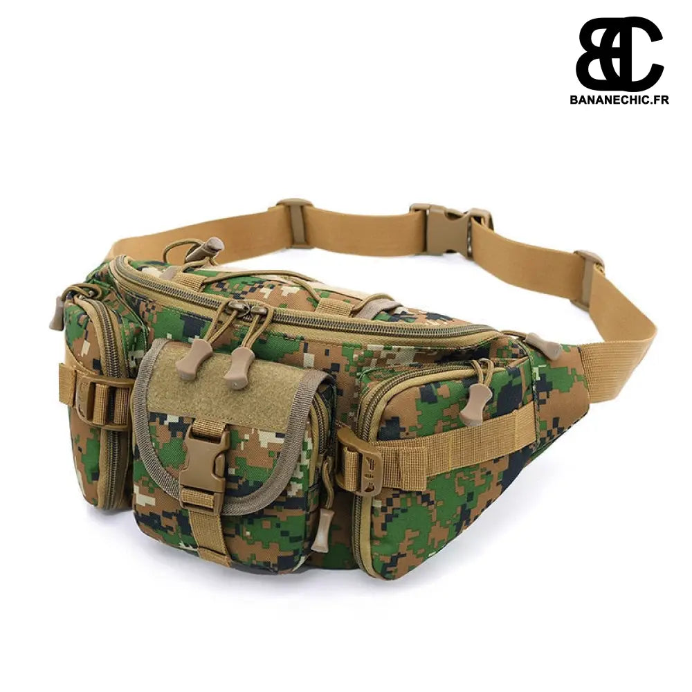 Sac banane militaire camouflage sport - Vert - khaki -