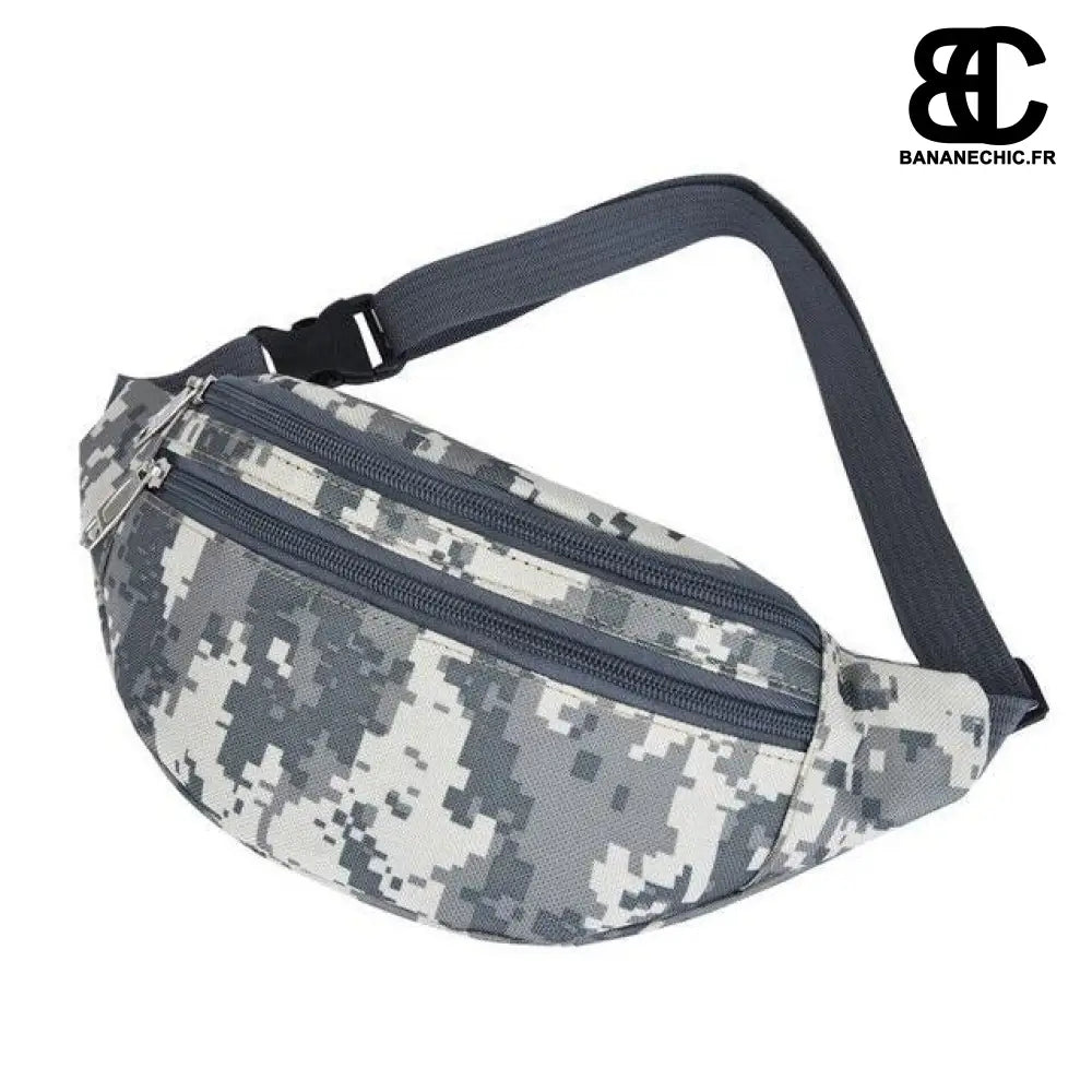Sac banane militaire étanche - Camouflage gris - Banane -