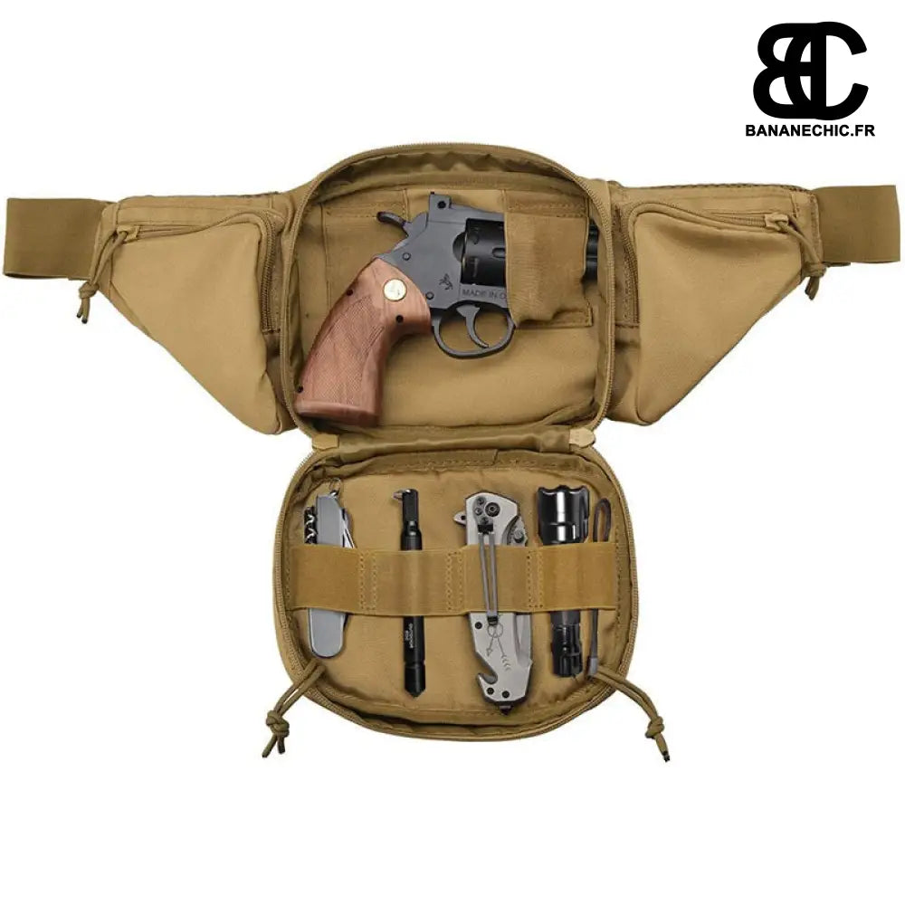 Sac banane militaire sportwear 6 compart. - Banane - Banane