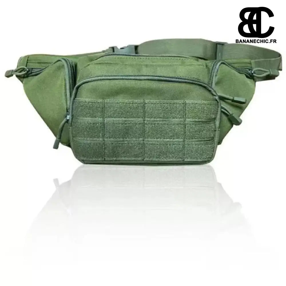 Sac banane militaire sportwear 6 compart. - Vert - Banane -