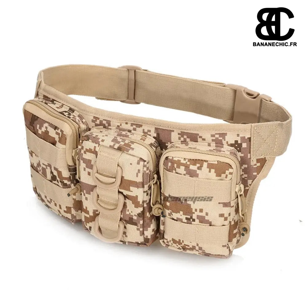 Sac banane militaire waterproof nylon - desert digital -
