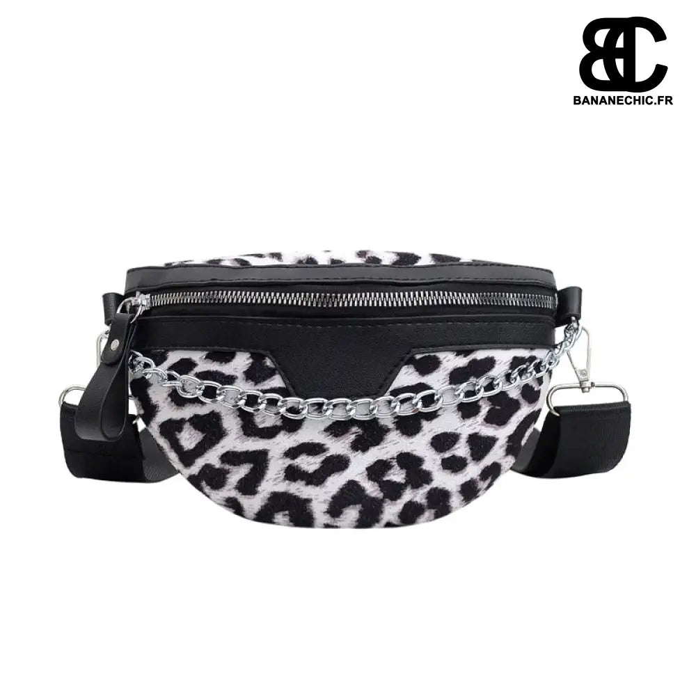 Sac banane motif zèbre - Leopard Blanc - Banane - Banane