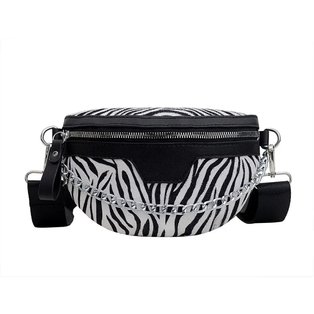 Sac banane motif zèbre - Zebre Blanc - Banane - Banane Chic