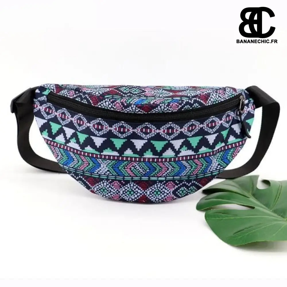 Sac banane motifs femme grande capacité - Gris - Banane -
