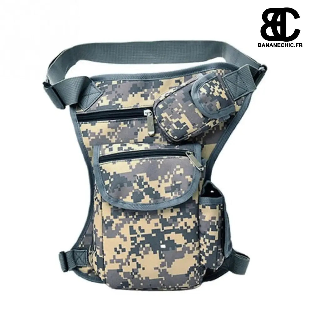 Sac banane moto étanche - Camouflage Gris - Banane - Banane