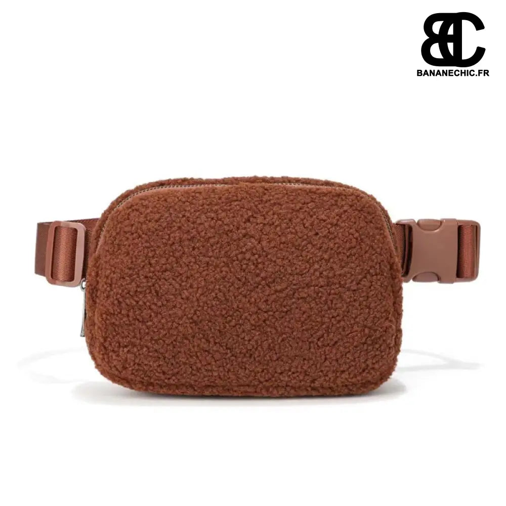 Sac Banane Moumoute Rose - Marron - Sac Banane - Banane Chic