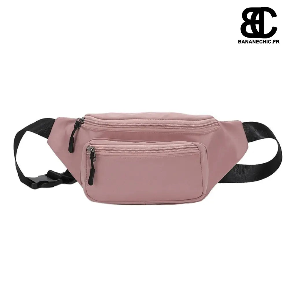 Sac Banane Multipoches Noir - Rose - Sac Banane - Banane