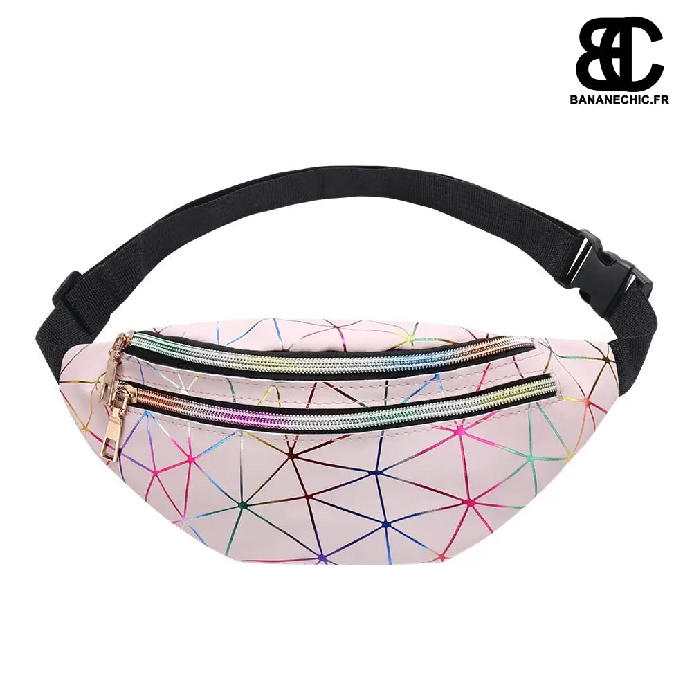 Sac banane néon holographique - Rose - banane - Banane Chic