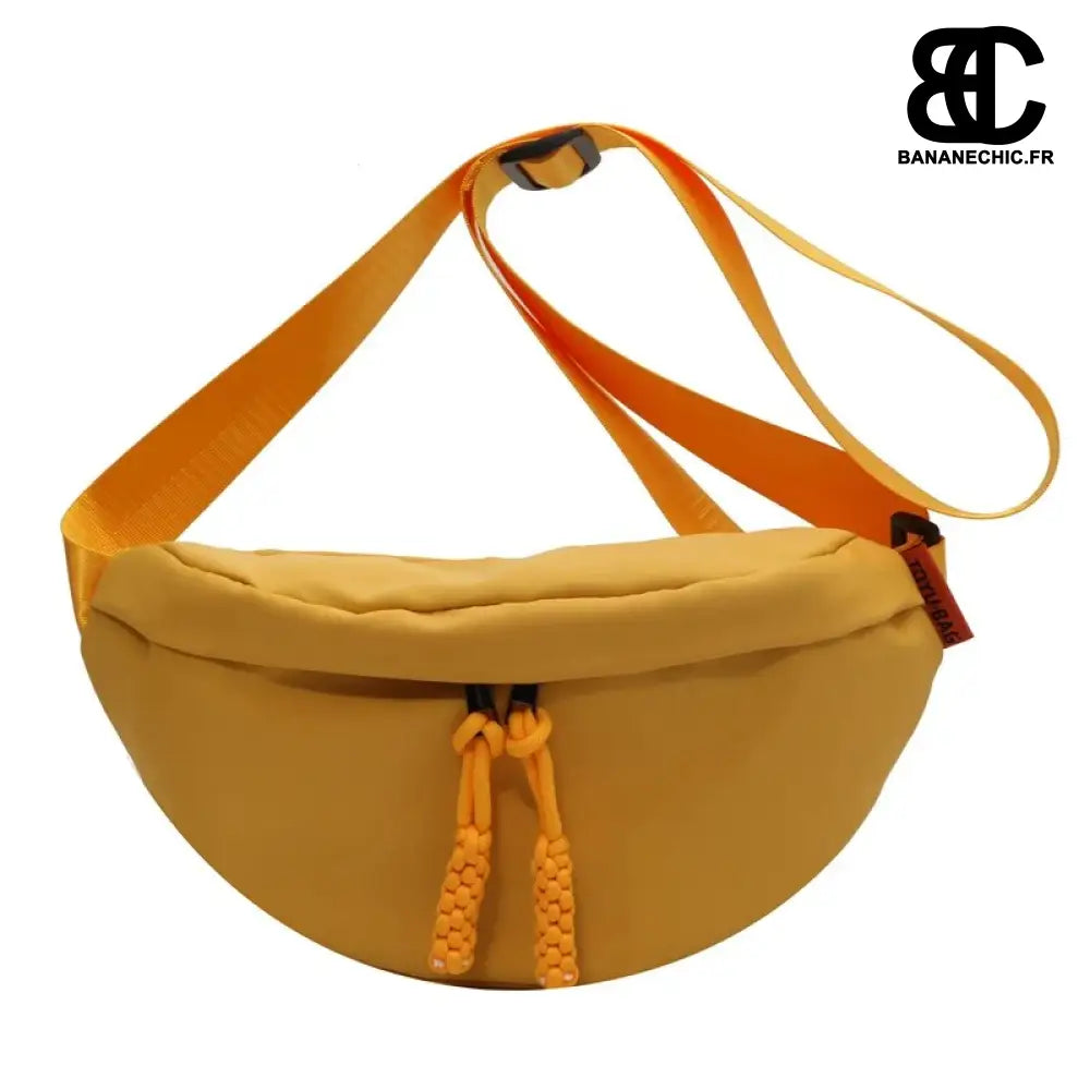 Sac banane orange fluo oversize. - Ginger yellow - banane -