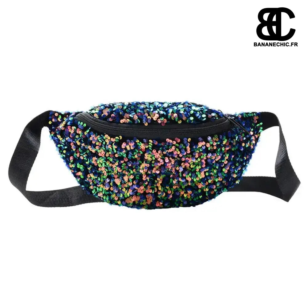 Sac banane paillette argent élégant - Vert - banane - Banane