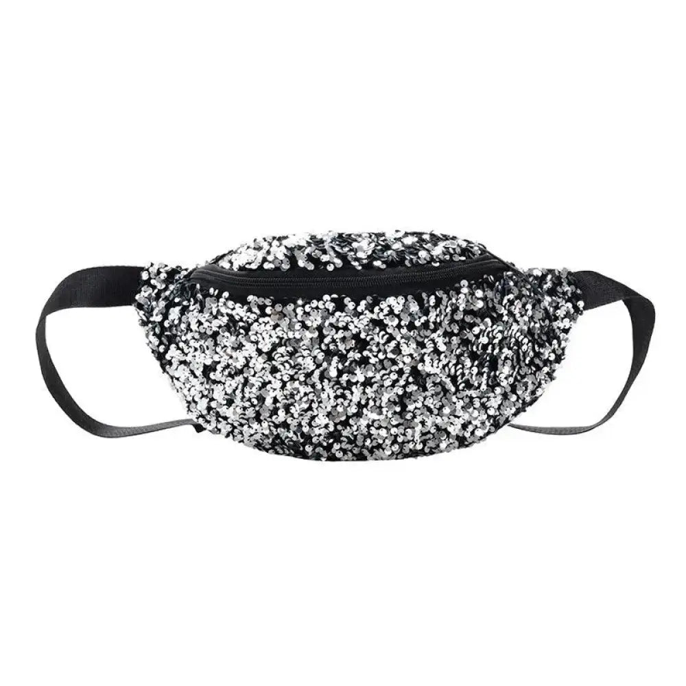 Sac banane paillette argent élégant - Argent - banane -