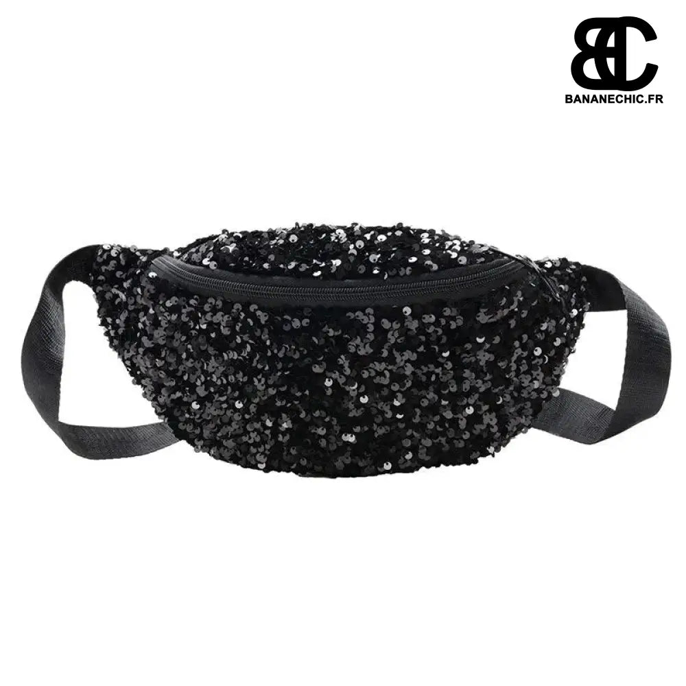 Sac banane paillette rouge femme - Noir - banane - Banane