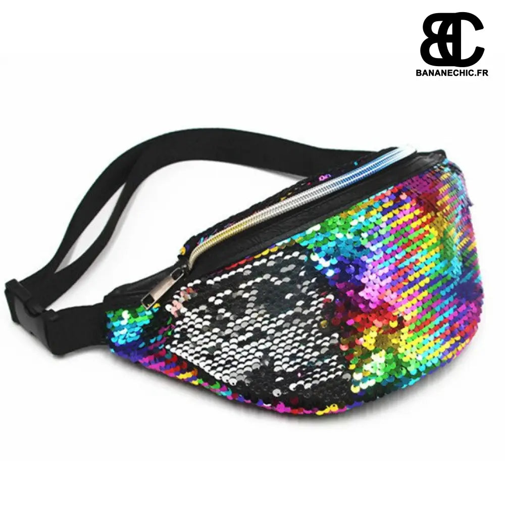 Sac banane paillettes fuchsia fille - Multicolor - Banane -