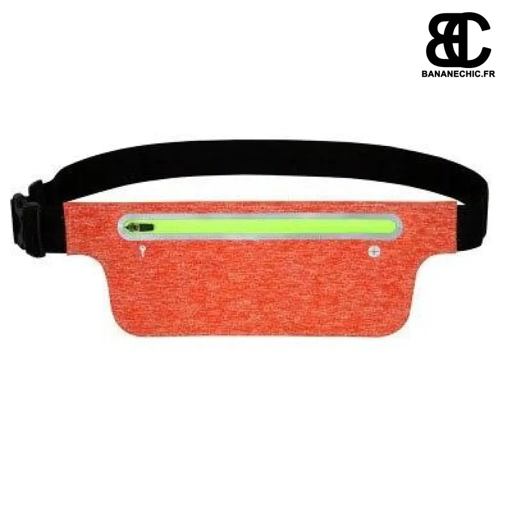 Sac banane plat en cuir femme - Orange - Banane - Banane