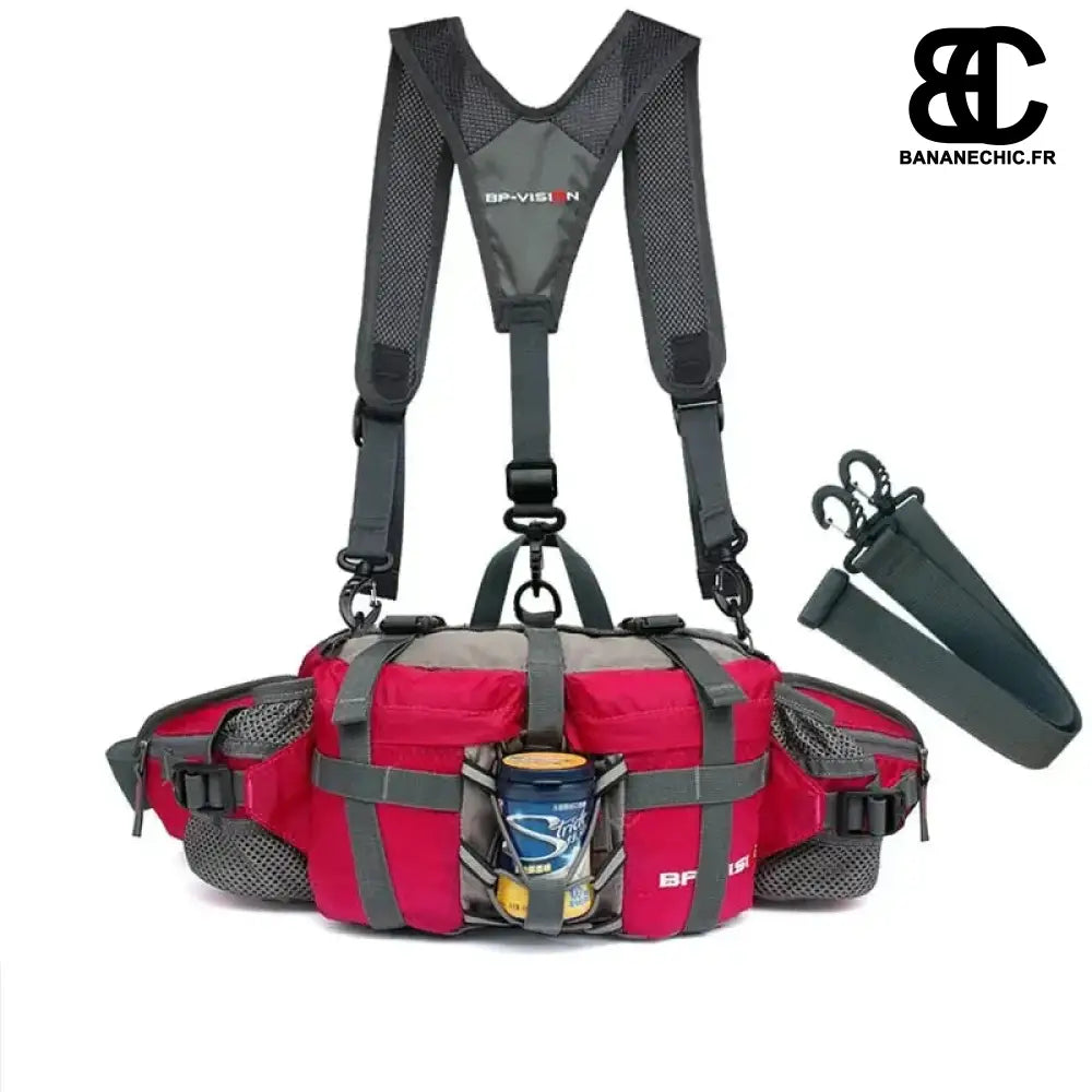 Sac Banane Randonée Léger et Pratique - Rouge - Sac Banane -