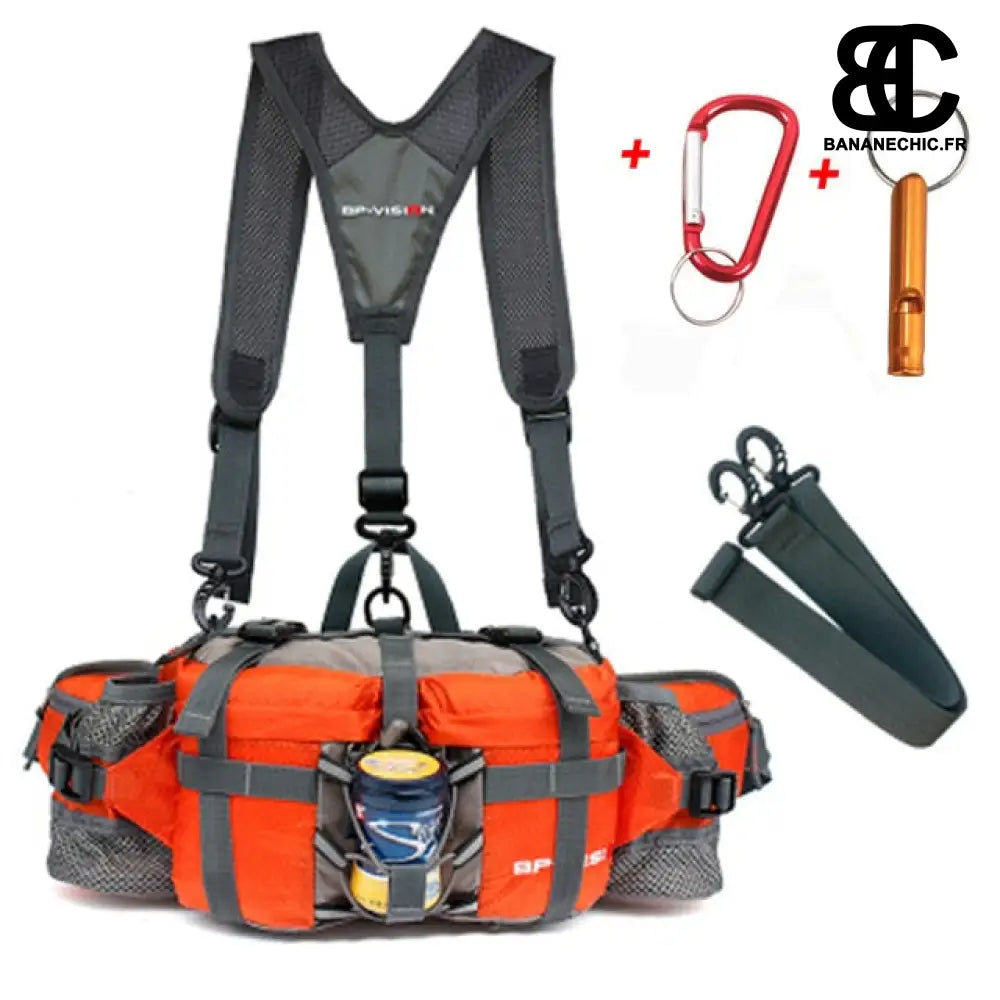 Sac banane randonnée grande taille - Orange fluo - Banane -