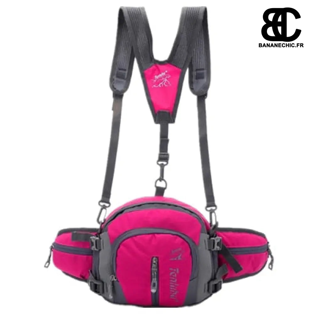 Sac banane randonnée trail - Rose fluo - Banane - Banane