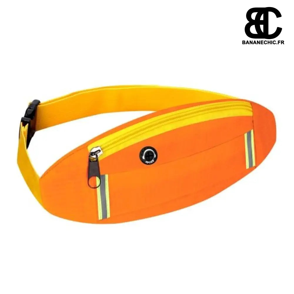 Sac banane réfléchissant fluo sport - Orange - Banane -