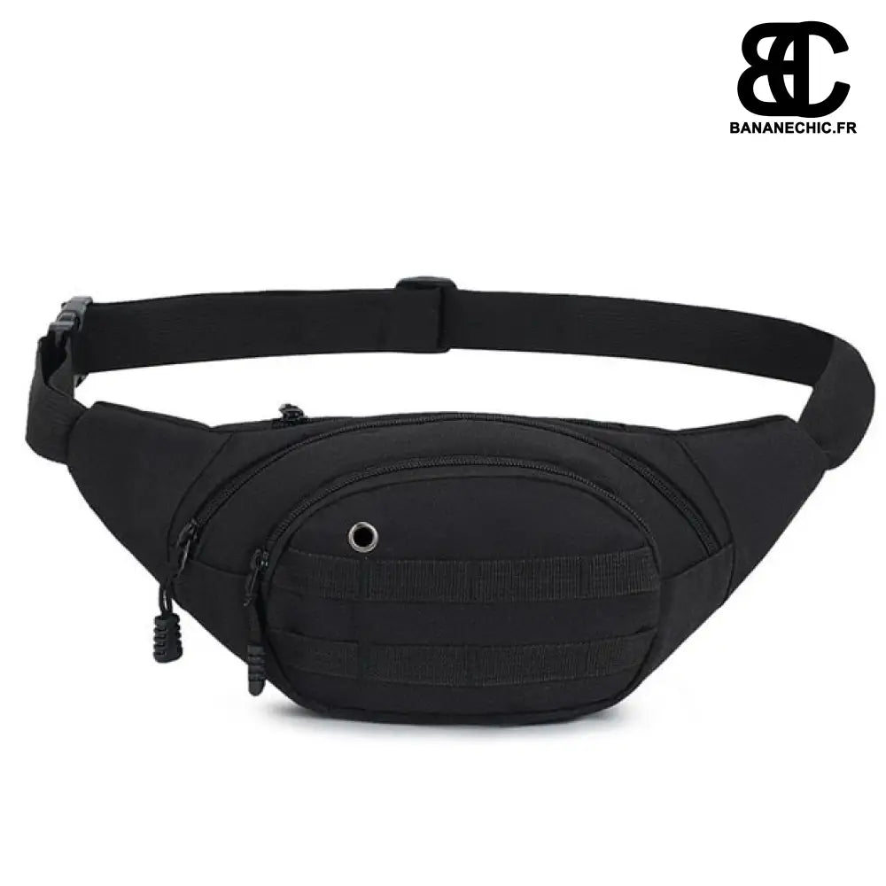 Sac banane rond en cuir - Noir - Banane - Banane Chic ™