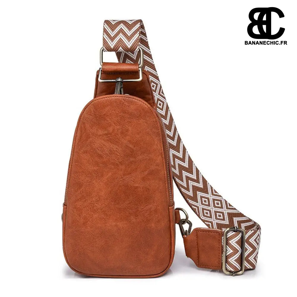 Sac Banane Rose Bandoulière - Marron - Banane - Banane Chic