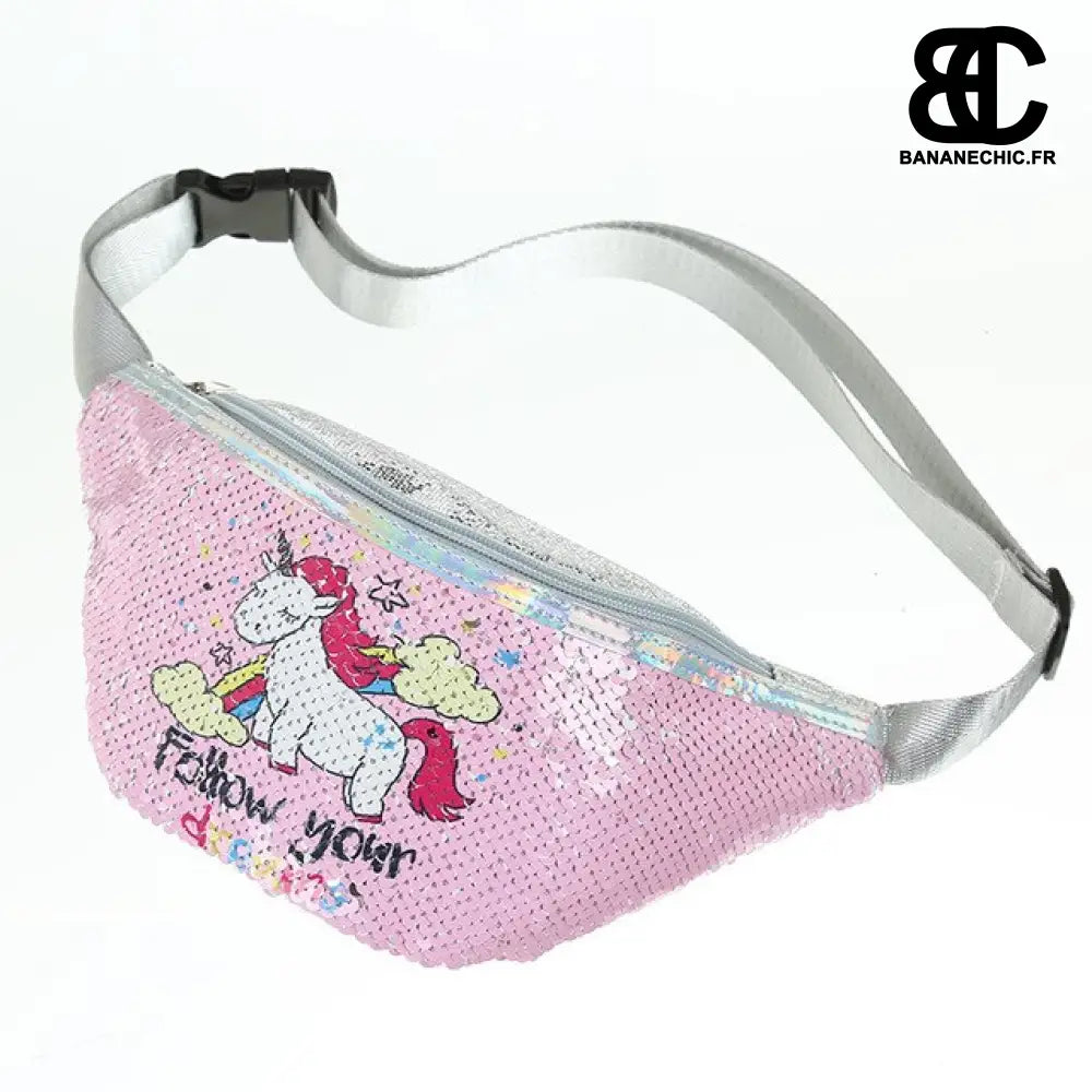 Sac banane rose pour petite fille - Rose - Banane - Banane