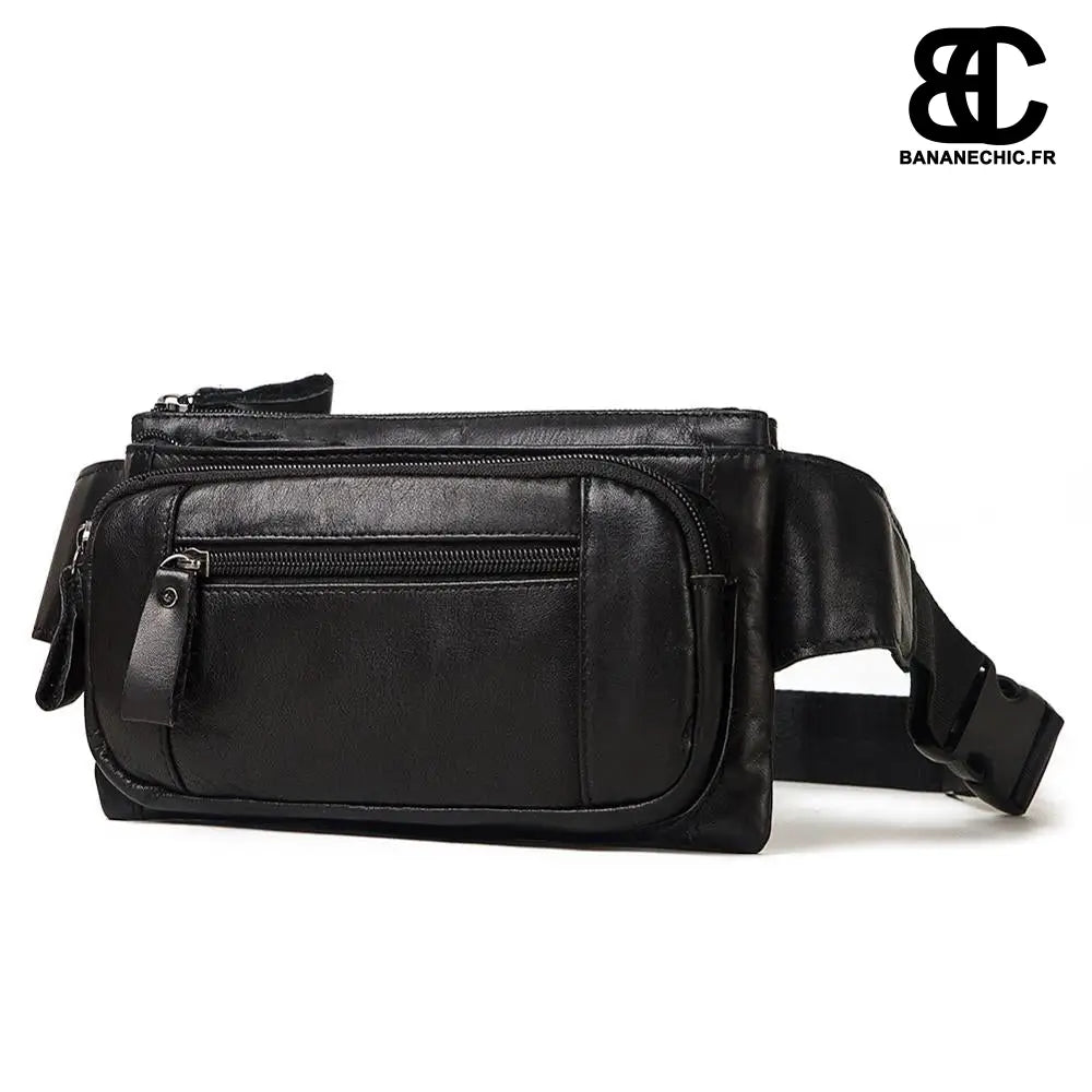 Sac Banane Sacoche Homme - Noir - Sac Banane - Banane Chic ™