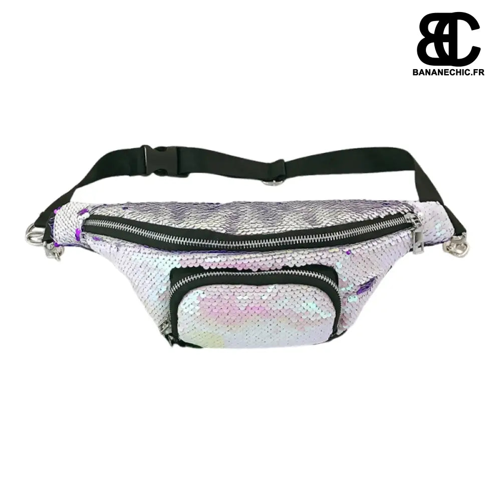 Sac Banane Sequin Étincelant - Gris clair - Sac Banane -