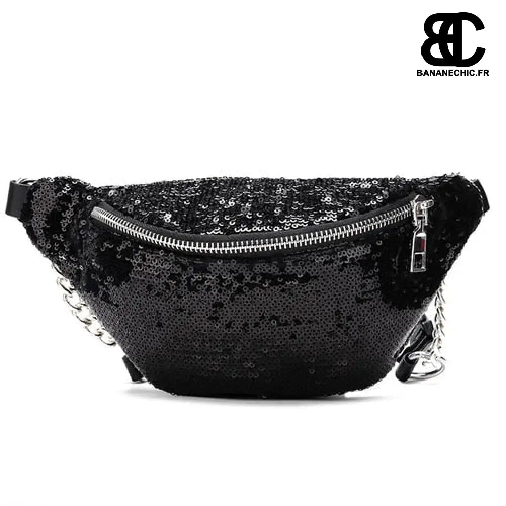 Sac Banane Sequins Brillance - Noir - Sac Banane - Banane