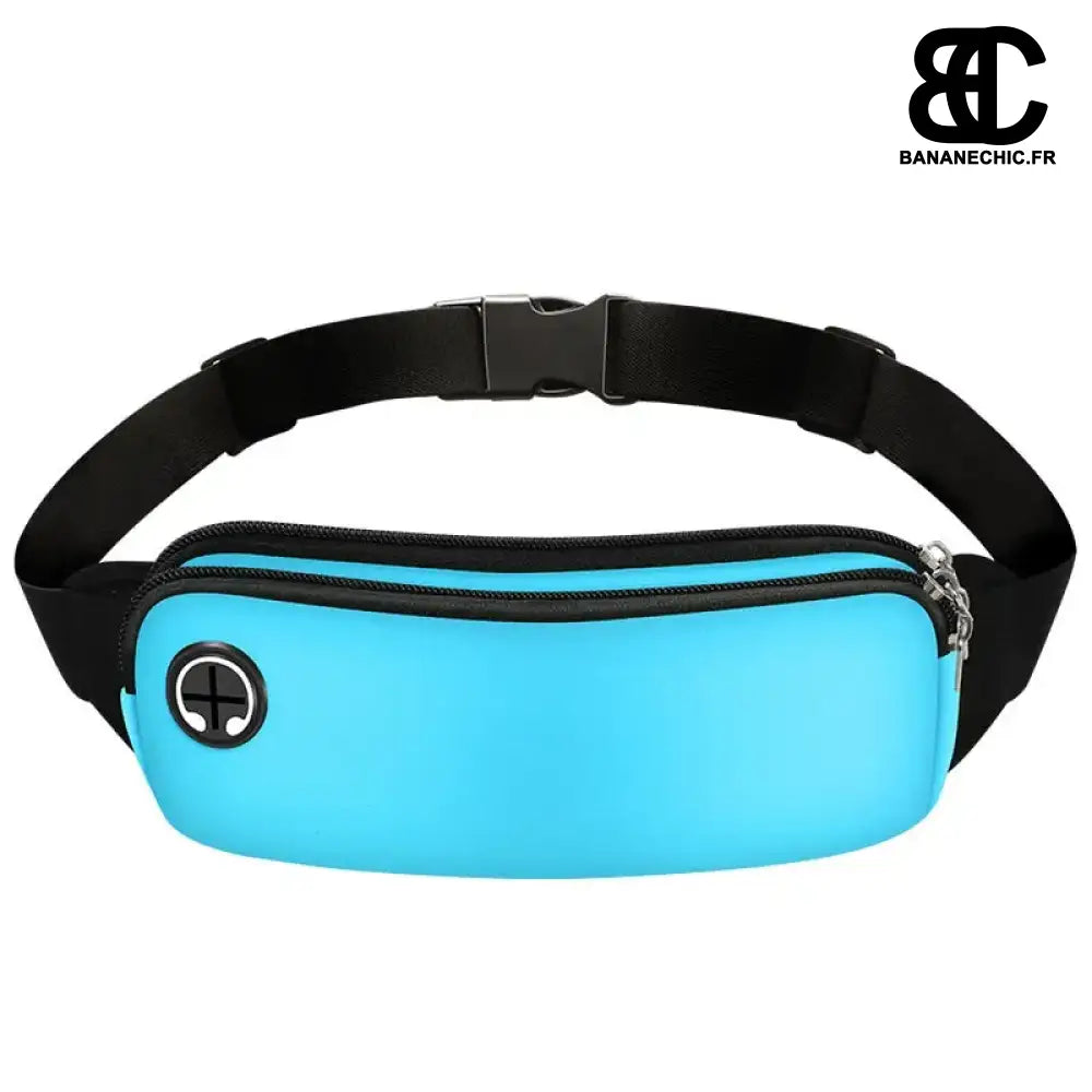 Sac Banane Sport Femme - Sangle Réglable - Bleu ciel - Sac