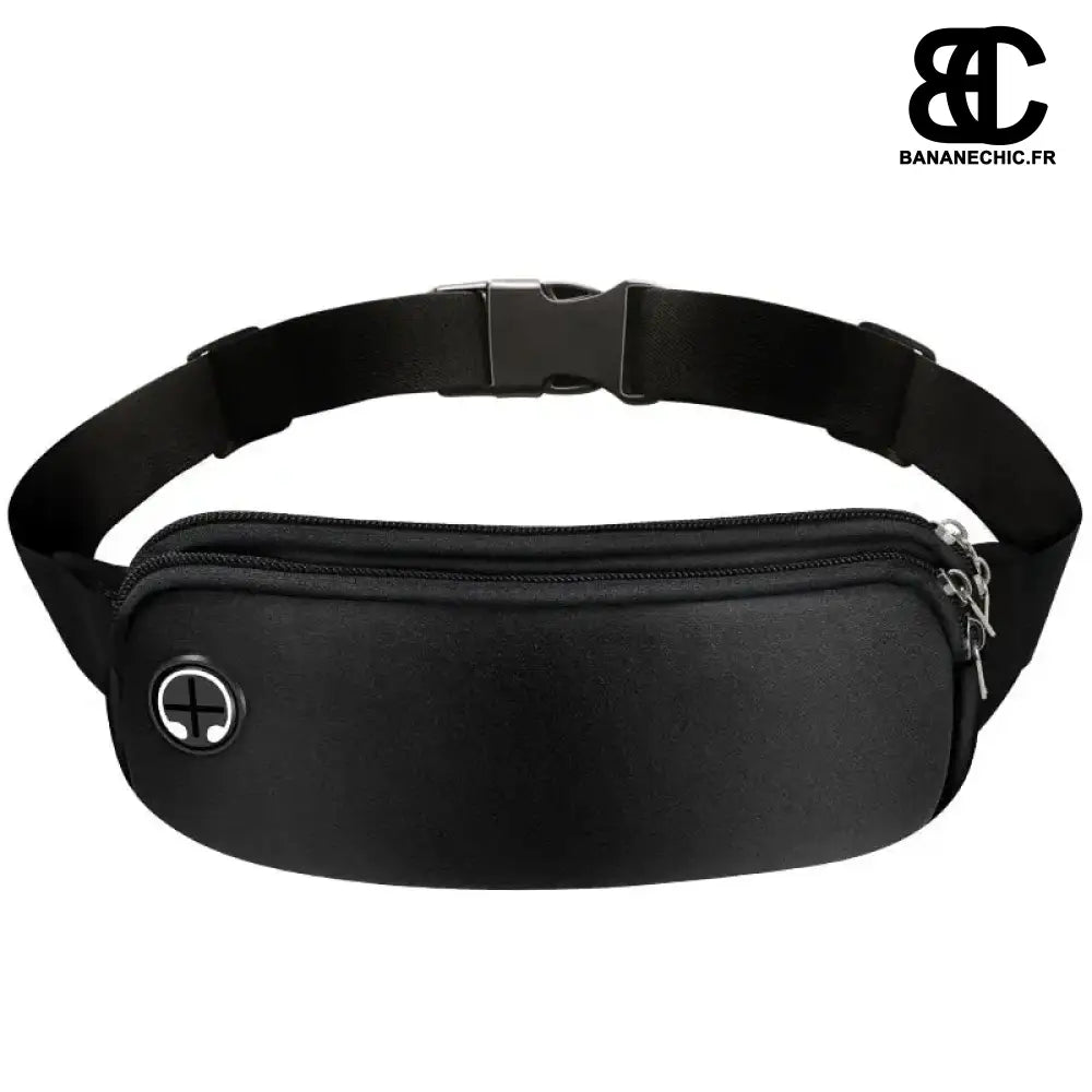Sac Banane Sport Femme - Sangle Réglable - Noir - Sac Banane