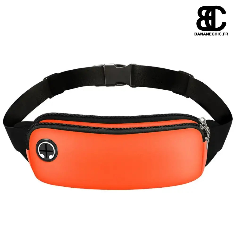 Sac Banane Sport Femme - Sangle Réglable - Orange - Sac