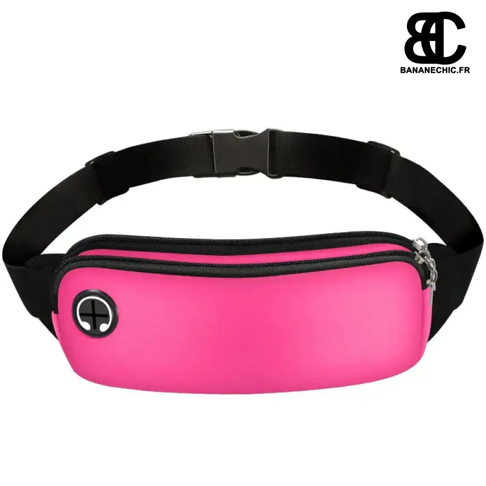 Sac Banane Sport Femme - Sangle Réglable - Rose - Sac Banane