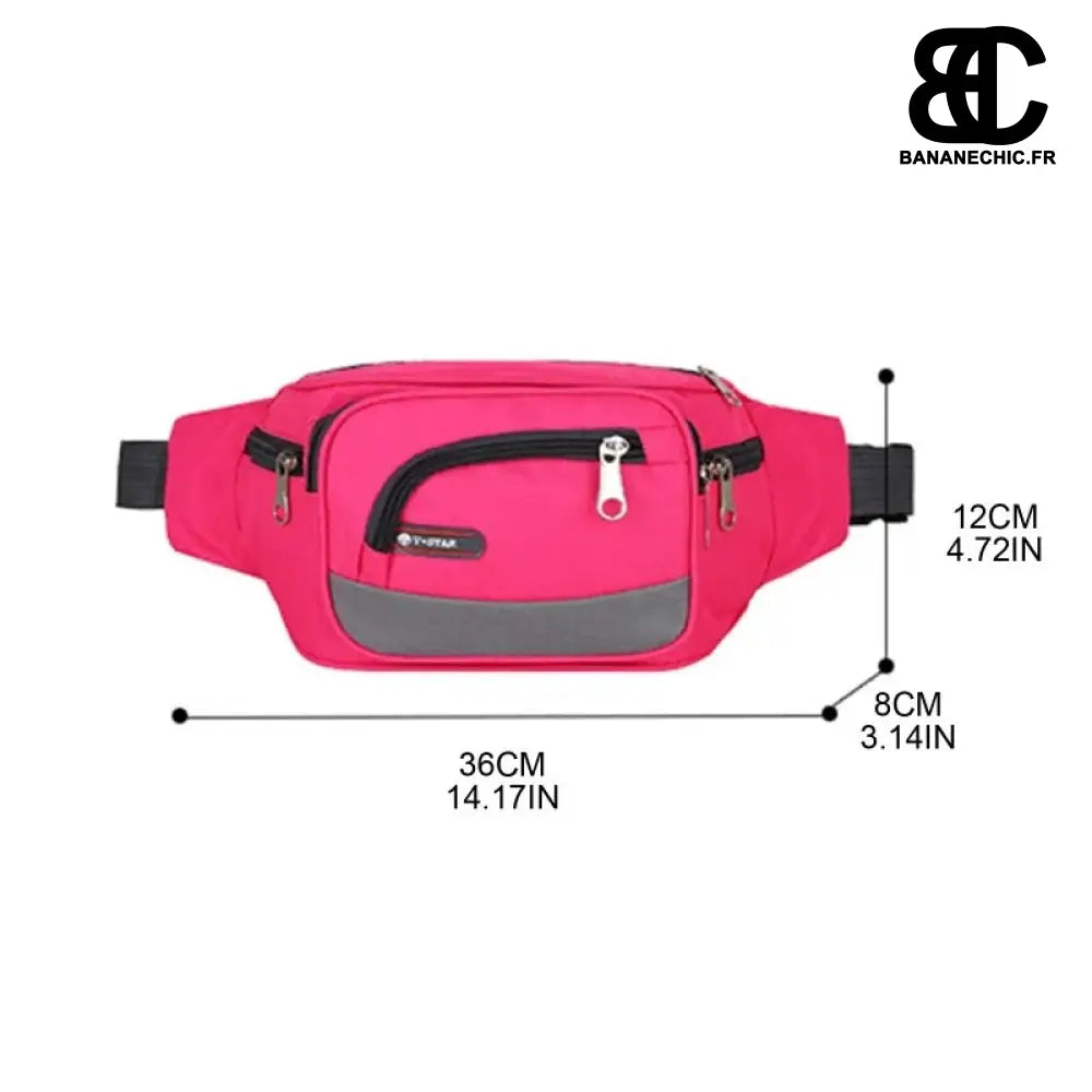 Sac banane sport orange en polyester - banane - Banane Chic