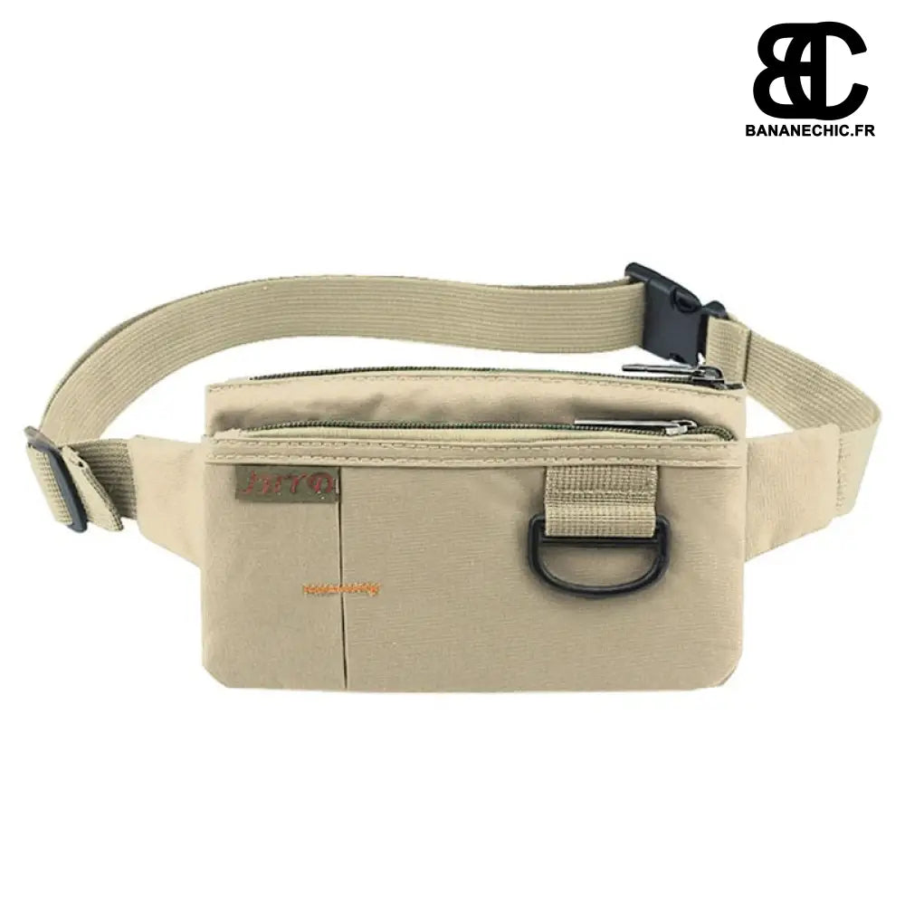 Sac banane sport pratique multipoches - Kaki - banane -