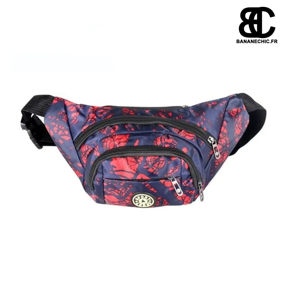 Sac banane sportwear imprimé tissu - Rouge - Banane - Banane