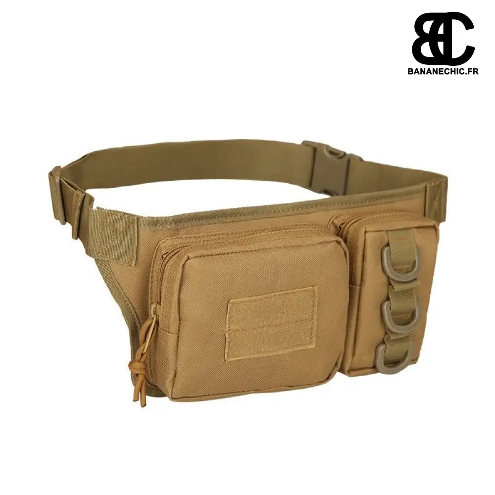Sac banane tactique militaire multipoches - Kaki - Banane -