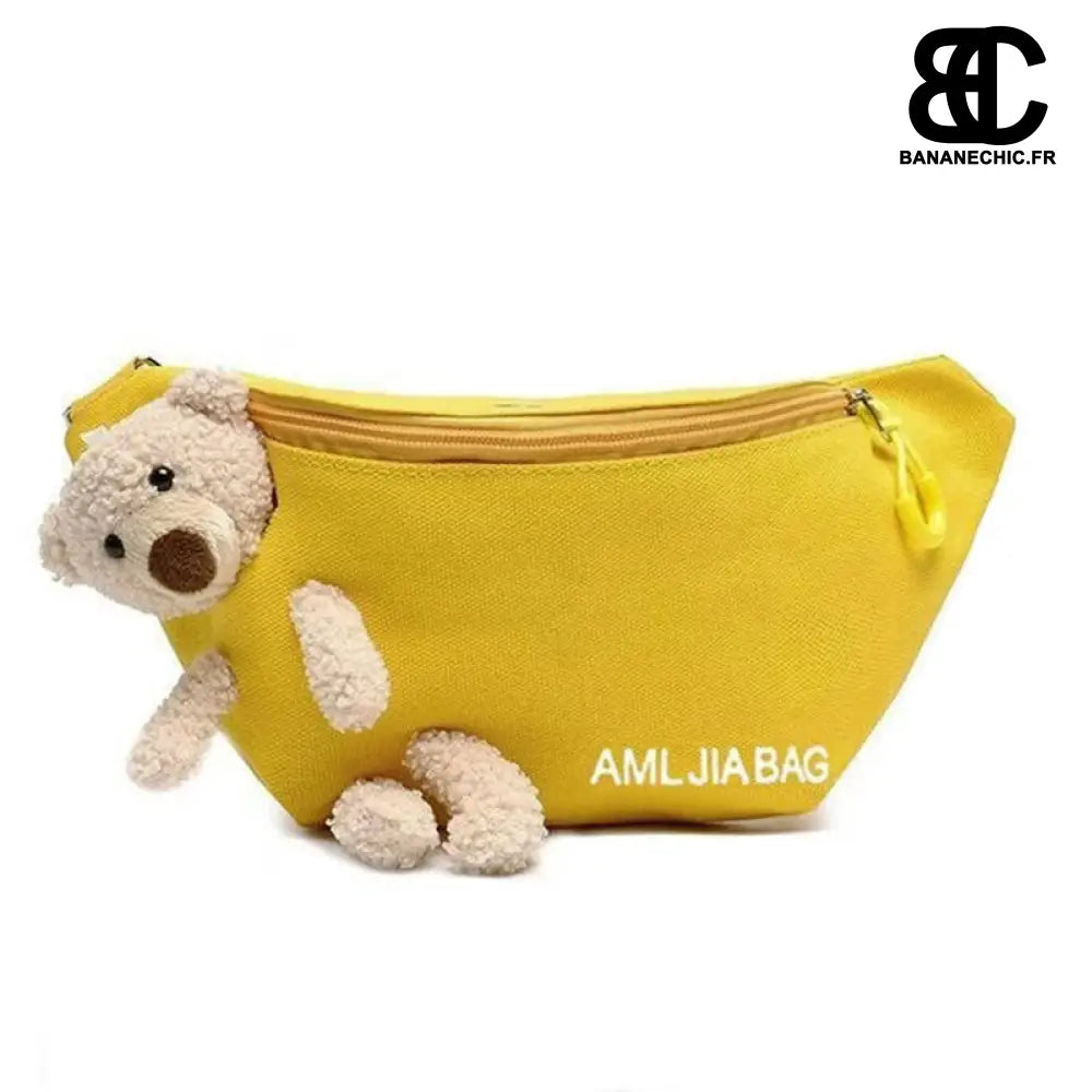 Sac banane velours nounours - Jaune - Banane - Banane Chic ™