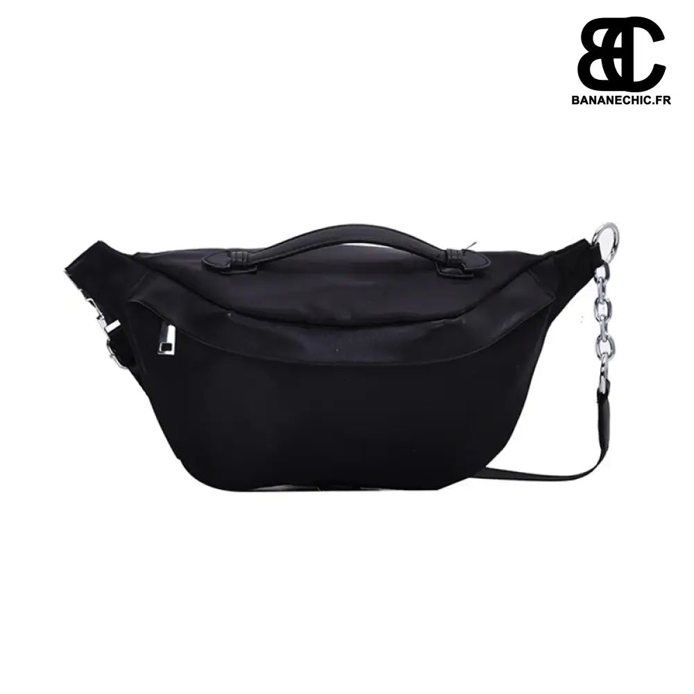 Sac bandoulière chic oversize - Black - banane - Banane Chic